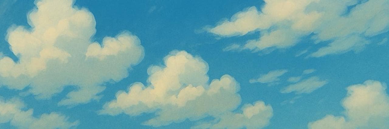 Dreamy Ghibli-style sky